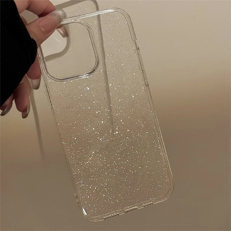 Protective Apple iPhone Back Cover - Glitter Shockproof Transparent iPhone Bling Clear Case - Style 5