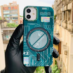 Protective Apple iPhone Back Cover - Luminous Circuit Board Night Glue Radium Hard Back Cover Case for Iphone - Style 4