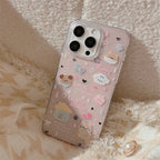 Protective Apple iPhone Back Cover - Puppy Dog Animal Lanyard Bracelet Pink iPhone Silicone Case - Style 4