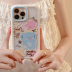 Protective Apple iPhone Back Cover - Happy Day Clear Transparent Colorful Bracelet Lanyard White Bumper iPhone Soft Case - Style 7