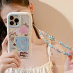 Protective Apple iPhone Back Cover - Happy Day Clear Transparent Colorful Bracelet Lanyard White Bumper iPhone Soft Case - Style 4