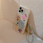 Protective Apple iPhone Back Cover - Happy Day Clear Transparent Colorful Bracelet Lanyard White Bumper iPhone Soft Case - Style 2