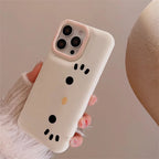 Protective Apple iPhone Back Cover - Hello Kitty Cute White Bracelet Lanyard Pink iPhone Puff Soft Case - Style 2