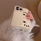 Protective Apple iPhone Back Cover - Hello Kitty Cute White Bracelet Lanyard Pink iPhone Puff Soft Case - Style 6