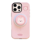 Protective Apple iPhone Back Cover - Cute Animal Korean Dog Penguin Magsafe Magnetic Phone Holder iPhone Pre-Order Case - Style 7