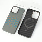 Protective Apple iPhone Back Cover - Aramid Carbon Fibre Ultra Slim Case for iPhone 16 Pro Max (Grey)