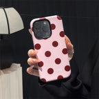 Protective Apple iPhone Back Cover - Polka Dots Blue Black Pink Red Magsafe Magnetic Phone Holder iPhone Pre-Order Case - Style 5