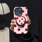 Protective Apple iPhone Back Cover - Polka Dots Blue Black Pink Red Magsafe Magnetic Phone Holder iPhone Pre-Order Case - Style 4