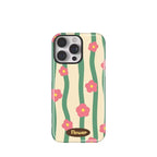 Protective Apple iPhone Back Cover - Korean Floral Flower Magsafe Magnetic Phone Holder iPhone Pre-Order Case - Style 5