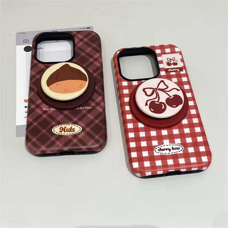 Protective Apple iPhone Back Cover - Cherry Nuts Magsafe Magnetic Phone Holder iPhone Pre-Order Case - Style 2
