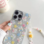 Protective Apple iPhone Back Cover - Cute Bear Lanyard Bracelet iPhone Case For iPhone 13 & iPhone 14 - Style 2