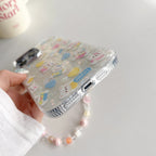 Protective Apple iPhone Back Cover - Cute Bear Lanyard Bracelet iPhone Case For iPhone 13 & iPhone 14 - Style 5