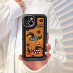 Protective Apple iPhone Back Cover - Puupy Dog Fur Plush Holder Stand iPhone Case For iPhone 14