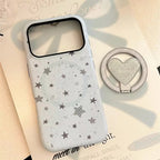 Protective Apple iPhone Back Cover - Blue Gray Graffiti Star Magsafe Magnetic Phone Holder iPhone Pre-Order Case - Style 5