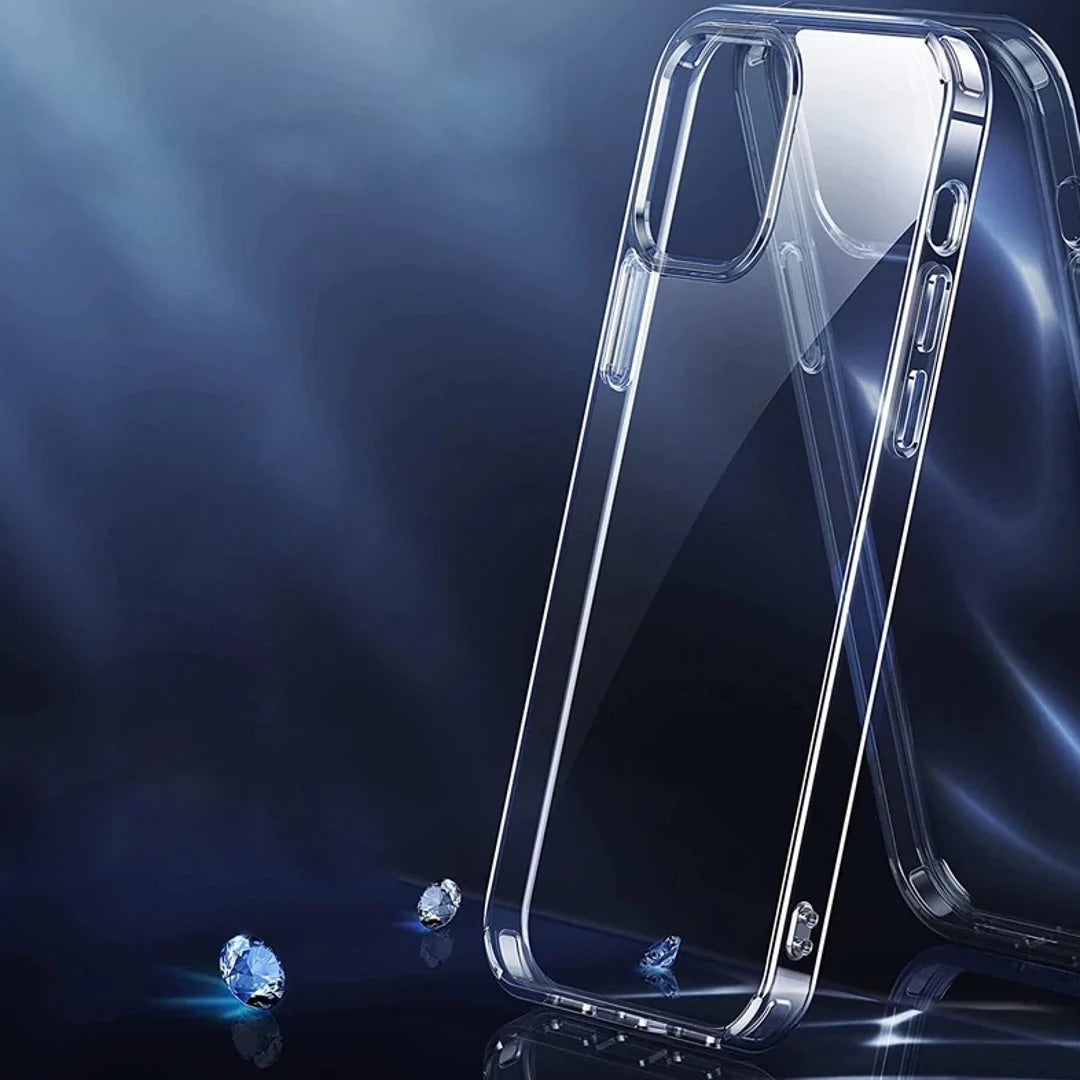 Crystal Clear Glass Case for iPhone 14 Pro Max