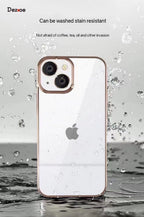 Protective Apple iPhone Back Cover - Electroplated Chrome Finish Hard PC Anti Yellow Case for iPhone 14 Pro Max (GOLD)