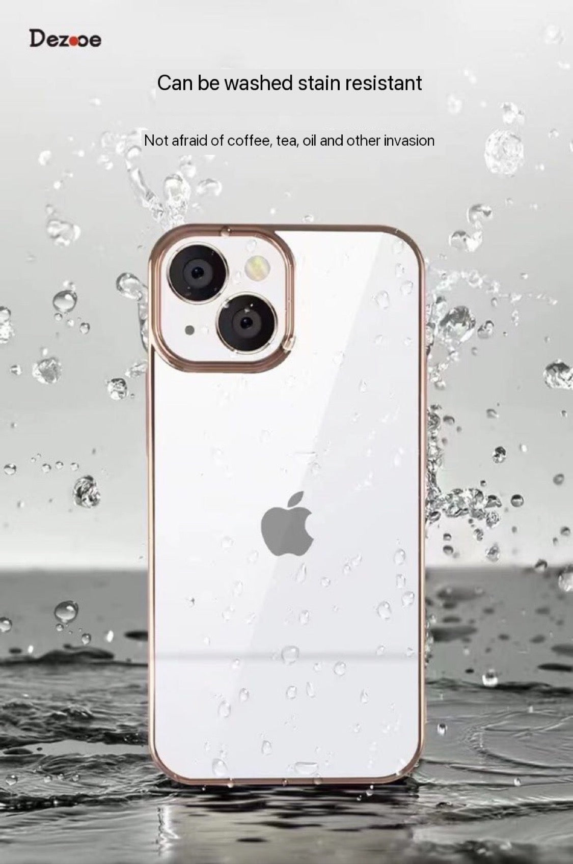 Electroplated Chrome Finish Hard PC Anti Yellow Case for iPhone 14 Pro Max (GOLD)