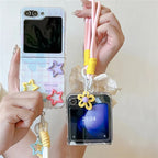 Samsung Z Flip Fold Transparent Lanyard Bracelet Cases Mobile Case by CoverMeUp - Style 2