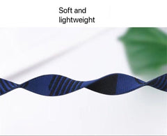 Nylon Solo Loop Strap Bands for Apple Watch 42mm 44mm 45mm 49 mm  Adjustable Stretch Elastics Weave - BLACK/BLUE