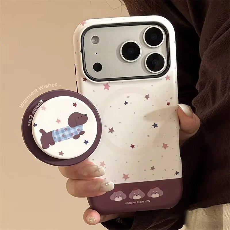 Protective Apple iPhone Back Cover - Pet Dog Parent Lovers Magsafe Magnetic Phone Holder iPhone Pre-Order Case - Style 5