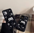 3D Samsung Black Pre-Order Monster Phone Holder Stand Rubber Silicone Case Mobile Case by CoverMeUp - Style 5