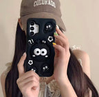 3D Samsung Black Pre-Order Monster Phone Holder Stand Rubber Silicone Case Mobile Case by CoverMeUp - Style 4