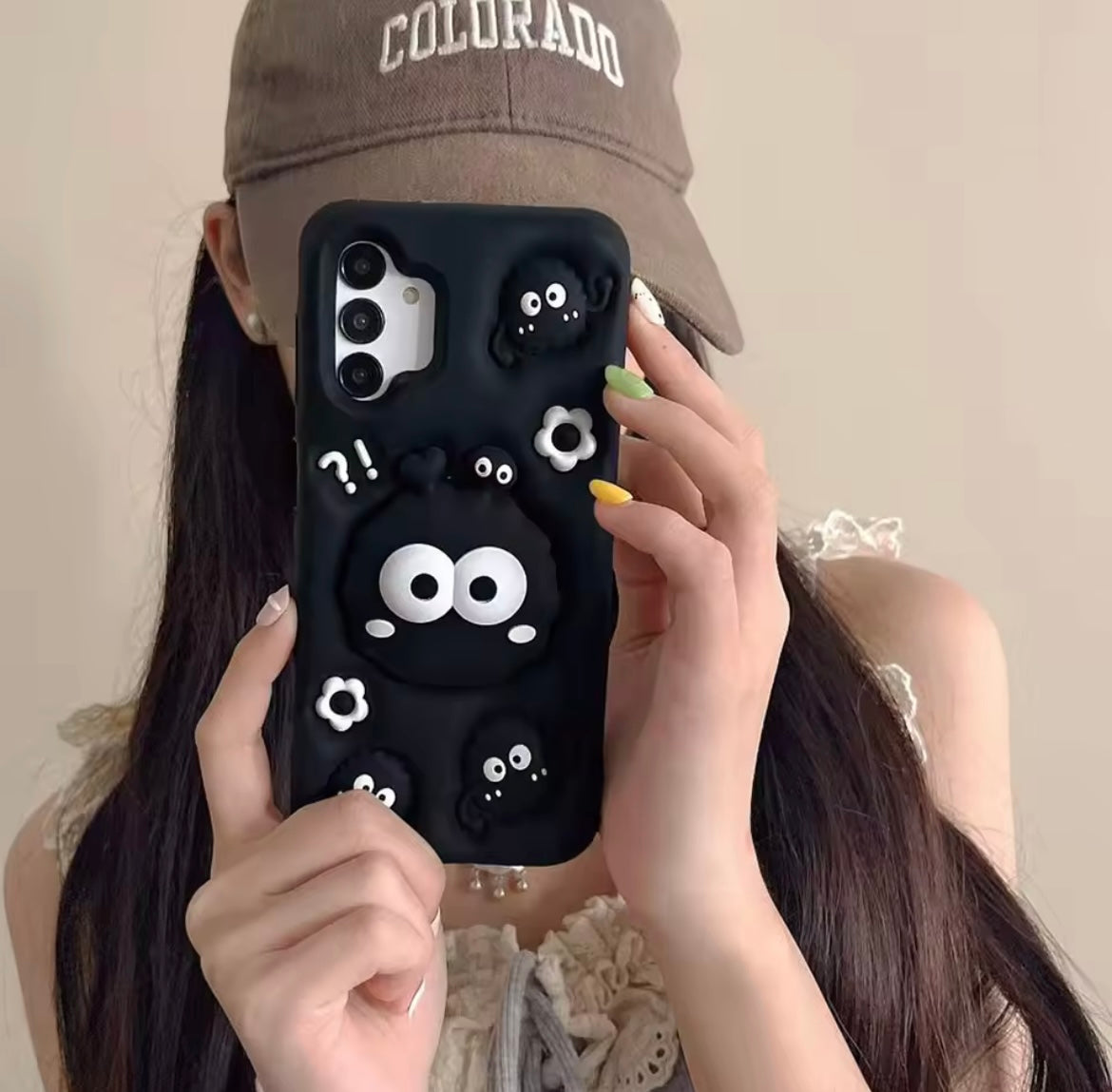 3D Samsung Black Pre-Order Monster Phone Holder Stand Rubber Silicone Case Mobile Case by CoverMeUp - Style 4