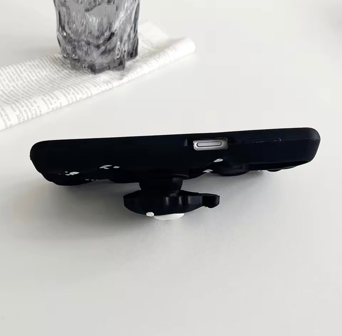 3D Samsung Black Pre-Order Monster Phone Holder Stand Rubber Silicone Case Mobile Case by CoverMeUp - Style 2