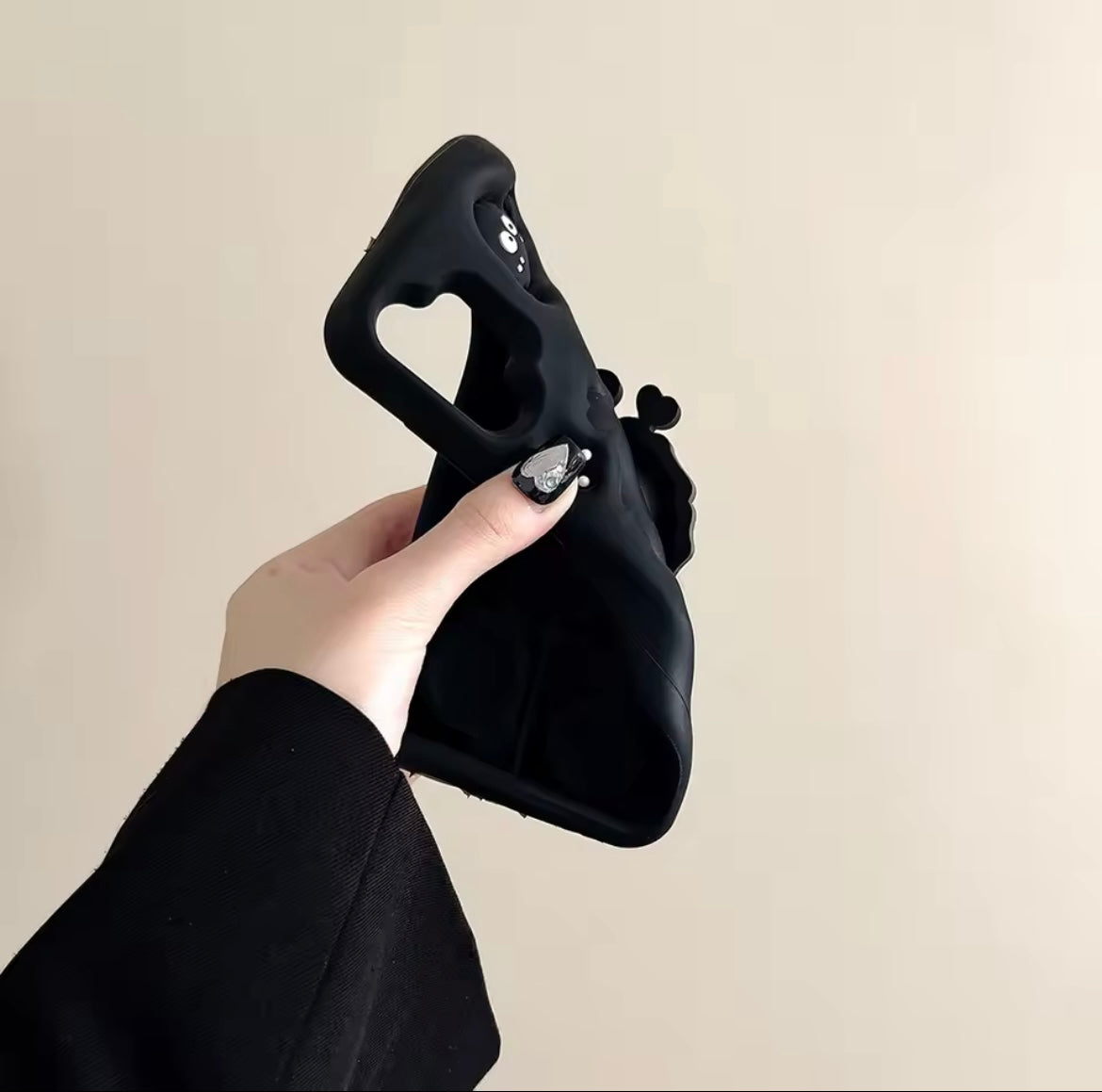 3D Samsung Black Pre-Order Monster Phone Holder Stand Rubber Silicone Case Mobile Case by CoverMeUp - Style 7