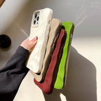 Protective Apple iPhone Back Cover - Maroon Glossy Textured Soft Silicone iPhone Case - Style 10