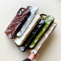 Maroon Glossy Textured Pre-Order Soft Silicone iPhone Case
