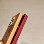 Protective Apple iPhone Back Cover - Cute Red Glitter Polka Bow Hybrid Bumper iPhone Case - Style 6