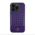 Protective Apple iPhone Back Cover - Santa Barbara Polo Ravel Series Leather Back Cover iPhone 14 Pro (Deep Purple)