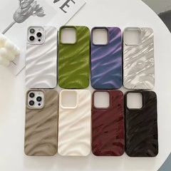 Maroon Glossy Textured Pre-Order Soft Silicone iPhone Case