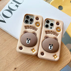 3D Samsung Teddy Bear Phone Pre-Order Holder Stand Rubber Silicone Case Mobile Case by CoverMeUp - Style 6