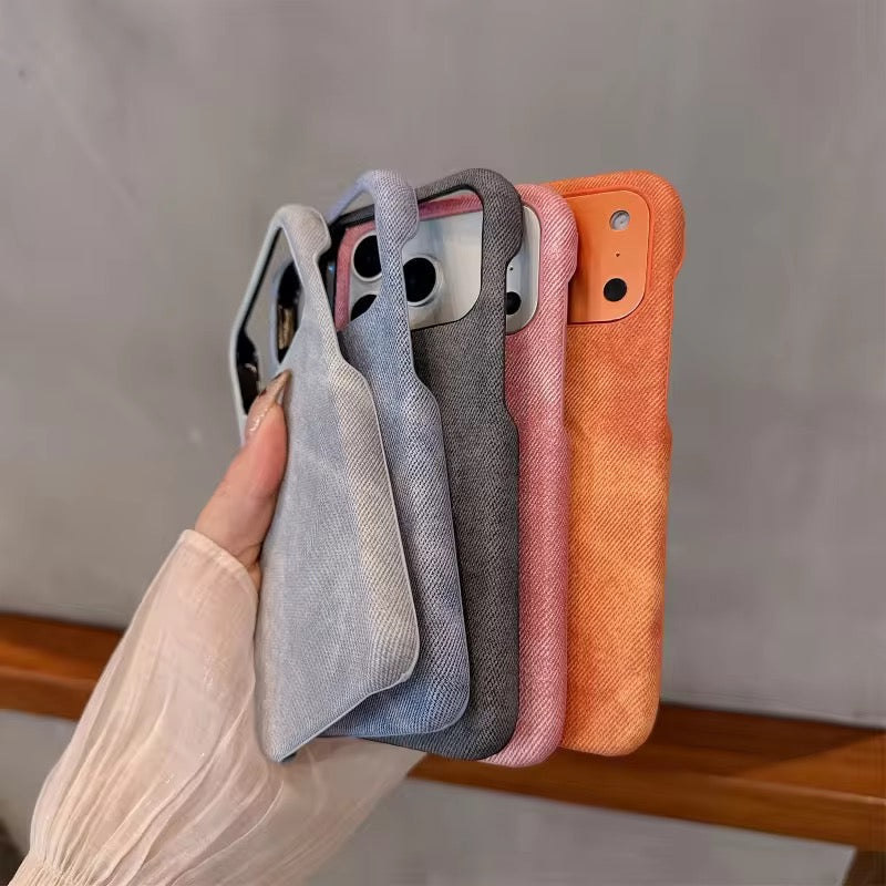 Protective Apple iPhone Back Cover - iPhone Magsafe Denim Fabric Pre-Order Magnetic Case - Style 2