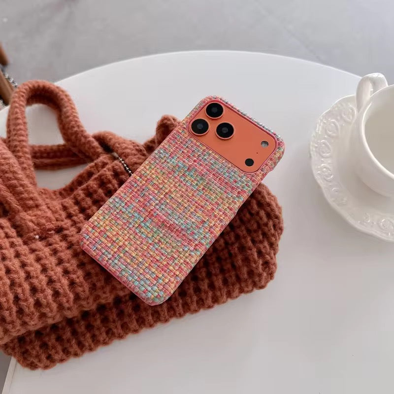 Protective Apple iPhone Back Cover - iPhone Magsafe Woven Fabric Pre-Order Magnetic Case - Style 7