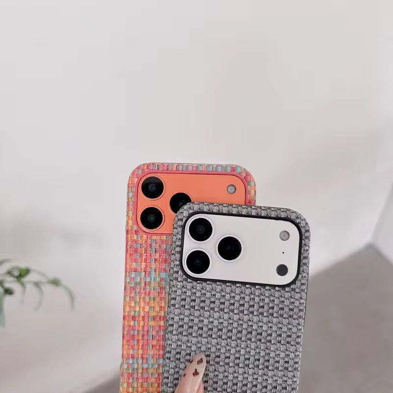 Protective Apple iPhone Back Cover - iPhone Magsafe Woven Fabric Pre-Order Magnetic Case - Style 9