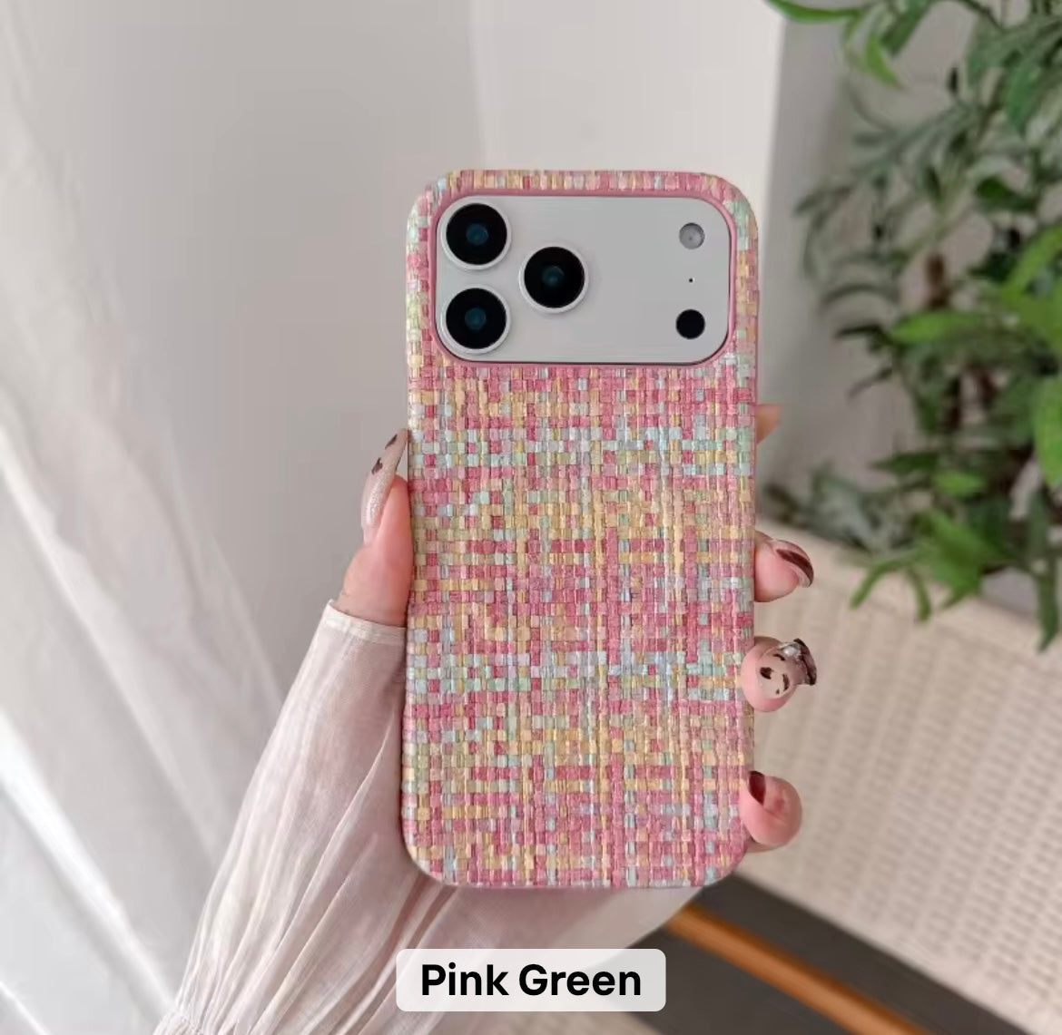 Protective Apple iPhone Back Cover - iPhone Magsafe Woven Fabric Pre-Order Magnetic Case - Style 3