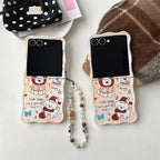 Cute Dog Bracelet Lanyard Chain Samsung Z Flip Pre-Order Case Mobile Case by CoverMeUp