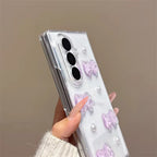 3D Purple Bow Lanyard Bracelet Chain Samsung Z Flip Fold Pre-Order Case Mobile Case by CoverMeUp - Style 7