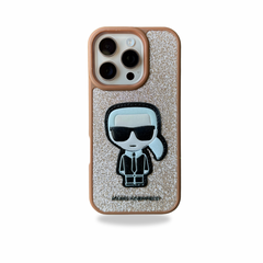 KRL Glitter Silicon Case for iPhone 16 Pro (BROWN)