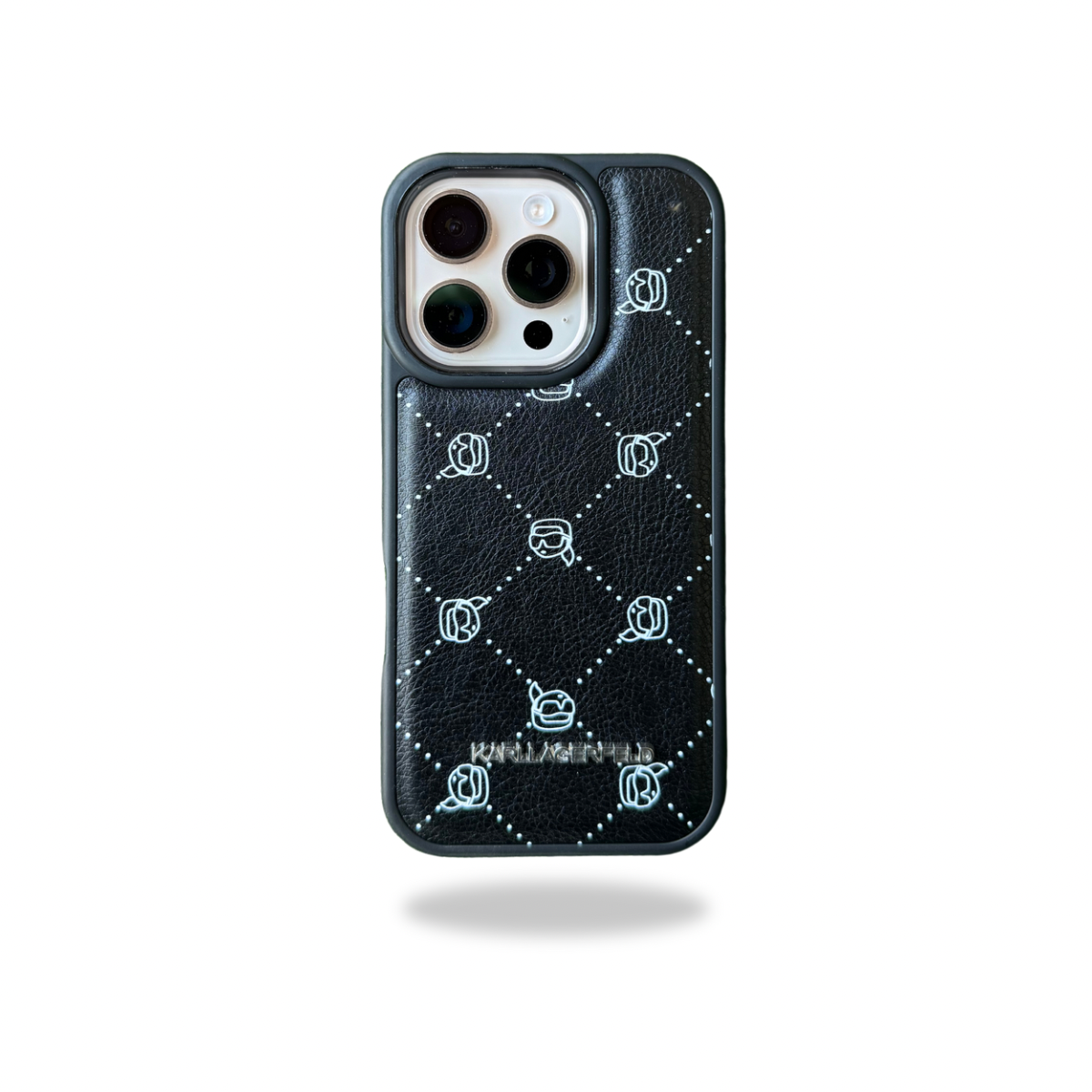 Protective Apple iPhone Back Cover - KRL PU Leather Case for iPhone 16 Pro Max (BLACK)