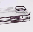 Protective Apple iPhone Back Cover - Electroplated Chrome Finish Hard PC Anti Yellow Case for iPhone 14 Pro Max(DEEP PURPLE)