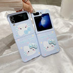 Hello Kitty Samsung Z Flip Blue Lanyard Bracelet Cases Mobile Case by CoverMeUp - Style 2