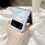 Hello Kitty Samsung Z Flip Blue Lanyard Bracelet Cases Mobile Case by CoverMeUp - Style 5