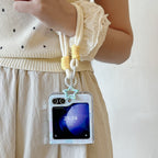 Samsung Z Flip Fold Transparent Lanyard Bracelet Cases Mobile Case by CoverMeUp - Style 4
