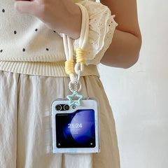 Samsung Z Flip Fold Transparent Lanyard Bracelet Cases