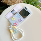 Samsung Z Flip Fold Transparent Lanyard Bracelet Cases Mobile Case by CoverMeUp - Style 8