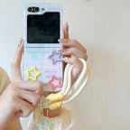 Samsung Z Flip Fold Transparent Lanyard Bracelet Cases Mobile Case by CoverMeUp - Style 10